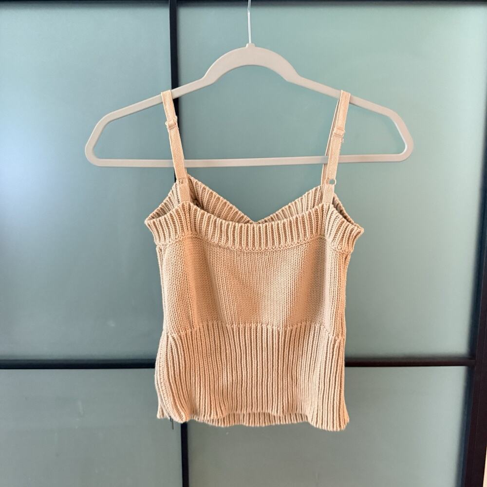 Y2K Victoria’s Secret Mota Intl Sweater Tank Top M Cream Cotton Knit - Picture 12 of 12